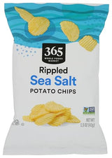 365 by Whole Foods Market, Rippled Sea Salt Potato Chips, 1.5 Ounce