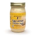 Athenian Foods Egg Lemon Chickn Soup with Rice | Avgolemono | All Natural 16oz Jar Greek Soup