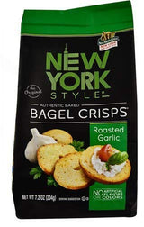 New York Style Authentic Baked Bagel Crisps, Roasted Garlic, 7.2 Ounce (Pack of 2)