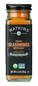 Watkins Gourmet Organic Spice Jar, Seasonings With Salt, 4.2 Oz