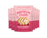 Brooklyn Brittle Lemon Cranberry Italian Cookie Brittle - Light, Crunchy & Refreshing Gourmet Snack - Sweet & Tart Baked Treats - Perfect for Tea