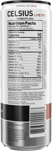 Celsius RTD Sparkling Cola, 12 Ounce