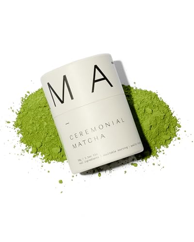 Dona First Flush Ceremonial Grade Matcha, Stone-Milled from Shizuoka, Kagoshima, and Kyoto Family Tea Estate, Hot or Iced, 1.1 Ounce Airtight Sealed