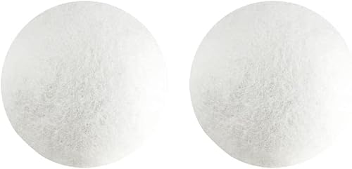 2Pcs Wool Dryer Balls, Natural Fabric Softener, Reusable Laundry Balls for Pet Hair Removal, Static Reducer Alternative, Reduces Wrinkles and Drying