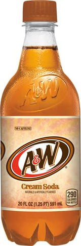 7 UP A&W Cream Soda Soft Drink, 20-Ounce (Pack of 24)