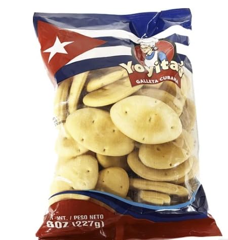 Yoyita's Cuban Crackers, Traditional Soda Crackers, Light and Crispy Texture, 8 oz (227g)