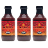 Plowboys En Fuego BBQ Sauce - Sweet & Spicy Competition Barbecue Sauce - Award-Winning KCBS Sauce for Chicken, Ribs, Pork & Beef (En Fuego, Pack of 3)