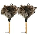 2PACKS 13" Ostrich Feather Duster Durable Dust Collecting Cleaning Tool in Wool Shop