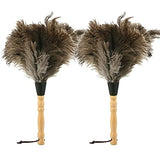 2PACKS 13" Ostrich Feather Duster Durable Dust Collecting Cleaning Tool in Wool Shop