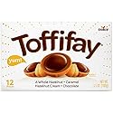 Toffifay Hazelnut Chocolate Caramel Candy Box, 12 Pieces (Pack of 2), 3.5 ounces