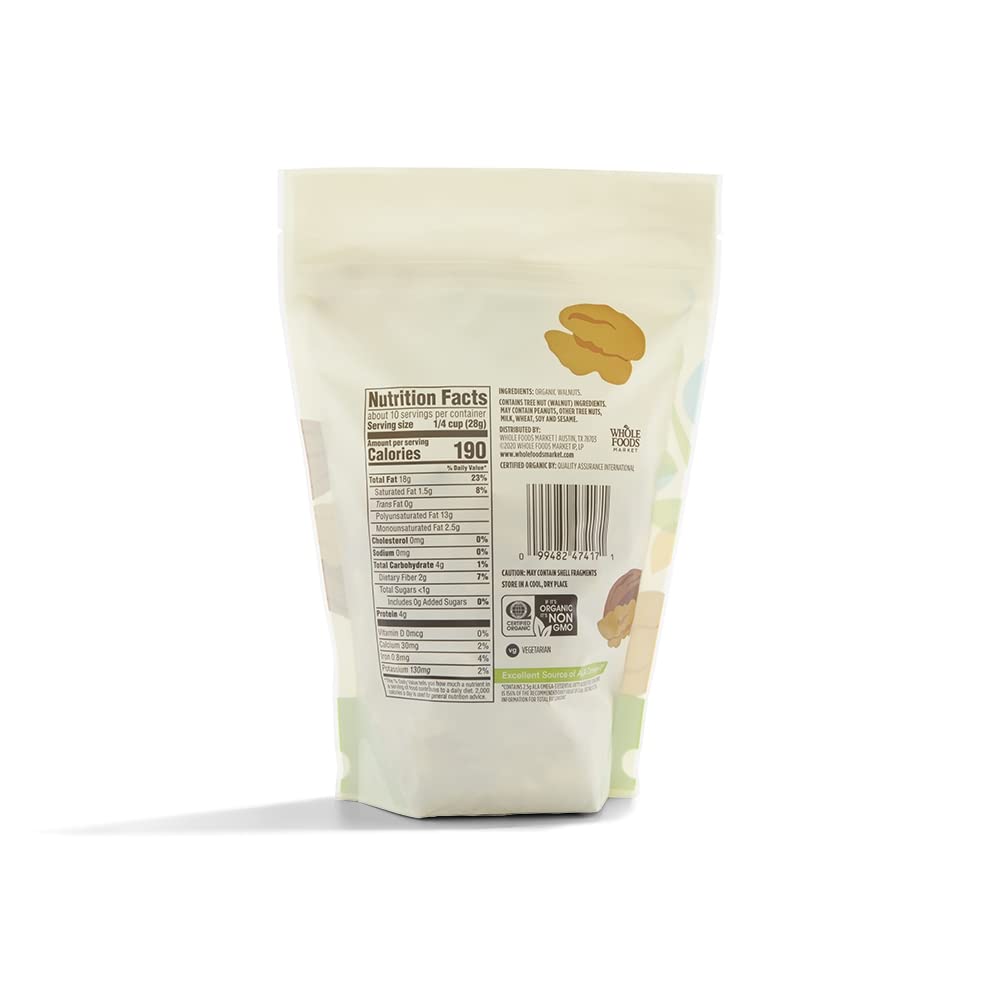 365 by Whole Foods Market, Organic Halves & Pieces Walnuts, 10 Ounce