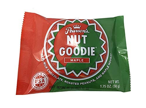 Pearson's Nut Goodie Cluster Bar | Roasted Peanuts, Real Milk Chocolate, and Maple Nougat | Pack of 24 | Individually Wrapped