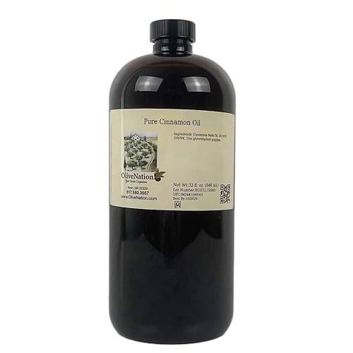 OliveNation Pure Cinnamon Oil - Food Grade Cinnamon Bark Oil for Baking, Candy, Chocolates, Beverages, 32 fl oz