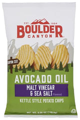 Boulder Canyon, Chips Potato Canyon Cut Avocado Oil Vinegar N Salt, 5.25 Ounce