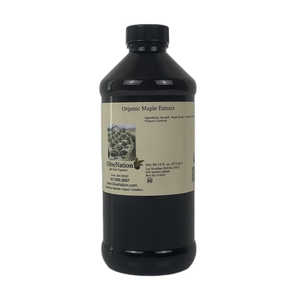 Organic Maple Syrup Extract - PG Free - Non-GMO - Gluten Free - Kosher - Vegan - 16 ounces
