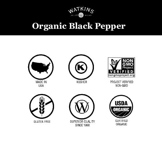 Watkins Organic Peppercorn Blend Grinder, 2.4 Oz
