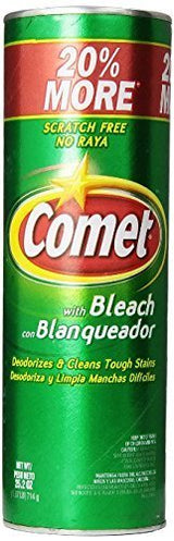 Comet Cleanser Spic and Span with Bleach 25.2 Oz Can 2 Pack