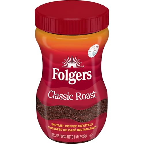 Folgers Classic Roast Instant Coffee, 8 Oz. Jar