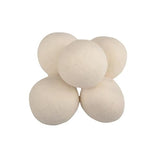 Chuanghe&LP XL Wool Dryer Balls, Natural Fabric Softener, Reusable, Reduces Wrinkles, Saves Drying Time (6), White