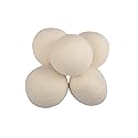 Chuanghe&LP XL Wool Dryer Balls, Natural Fabric Softener, Reusable, Reduces Wrinkles, Saves Drying Time (6), White