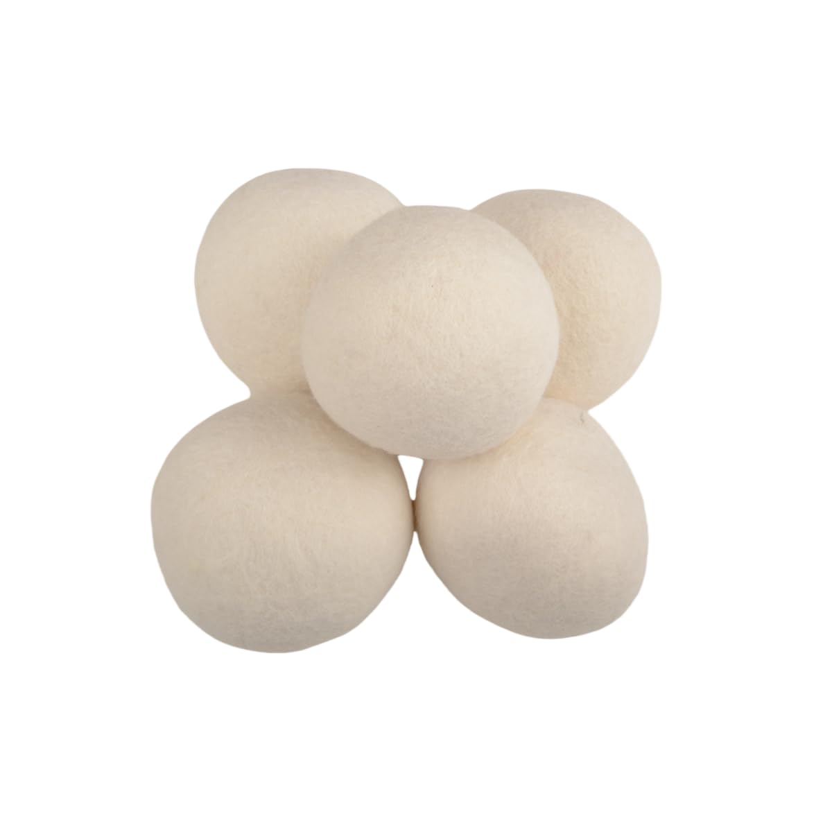 Chuanghe&LP XL Wool Dryer Balls, Natural Fabric Softener, Reusable, Reduces Wrinkles, Saves Drying Time (6), White