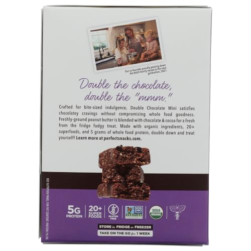 Perfect Bar Organic Mini Double Chocolate Bar 8 Count, 0.88 OZ