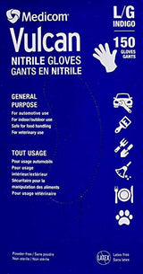 Medicom Vulcan Nitrile Gloves, 150 Count Large