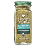 Simply Organic Organic Lemon Pepper Rotisserie Style Seasoning, 3.42 OZ