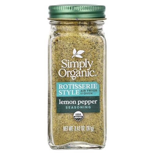 Simply Organic Organic Lemon Pepper Rotisserie Style Seasoning, 3.42 OZ