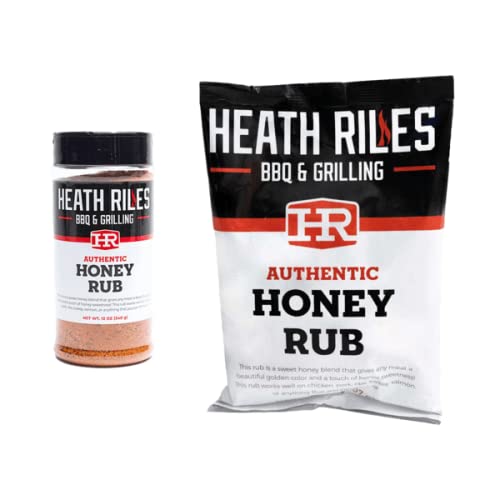 Heath Riles BBQ Honey Rub Combo with Refill Bag (1 Rub, 1 Refill Bag), Competition Winning Products from Pitmaster Heath Riles