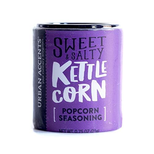 Urban Accents Movie Night Sweet Shoppe Small-Batch Popcorn Gift Set - Includes 3 Gourmet non-GMO Popcorn Kernel Varieties & 5 Flavorful Seasonings