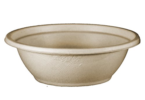 World Centric BO-SC-U24 100% Compostable Unbleached Plant Fiber Bowl, 24 oz. (Pack of 500)