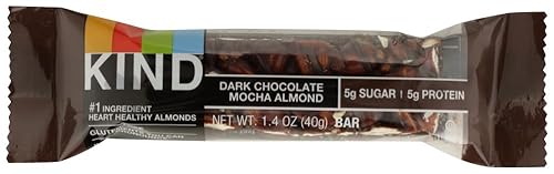 KIND Nuts and Spices Bar, Dark Chocolate Mocha Almond, 1. 4 oz Bar, 12/Box