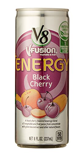 V8 V-Fusion + Energy, Black Cherry, 8 fl oz