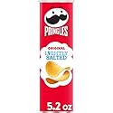 Pringles Potato Crisps Chips, Lunch Snacks, On-The-Go Snacks, Lightly Salted, 5.2oz Can (1 Can)