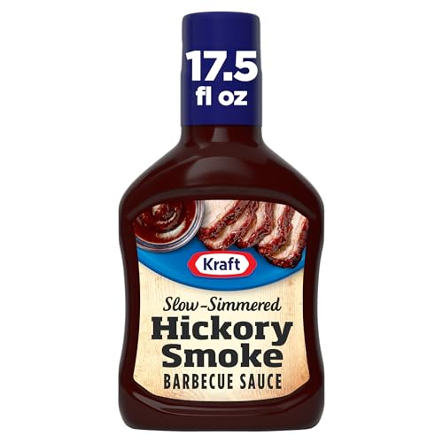 Kraft Hickory Smoke Slow-Simmered Barbecue BBQ Sauce, 17.5 oz Bottle