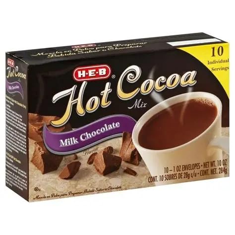 H?E?B Milk Chocolate Cocoa Single Cup, 12 Count Compatible with K Cup Brewers (1 Box)