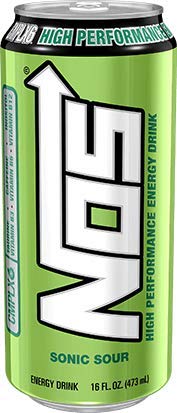 NOS Energy Drink Can, 4 Pieces, Sonic Sour