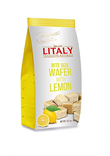Litaly Bite Size Wafers with Lemon, 14.1 Ounce