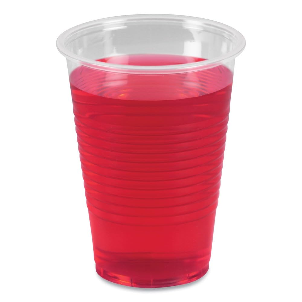 Boardwalk BWKTRANSCUP9CT 9 oz. Polypropylene Plastic Cold Cups - Translucent (100 Cups/Sleeve, 25 Sleeves/Carton)