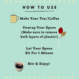 Peppermint Candy Spoons - Edible Stirring Spoons for Hot Beverages & Desserts | 6 Spoons | GLUTEN FREE | Naturally Flavored | Real Honey | Great
