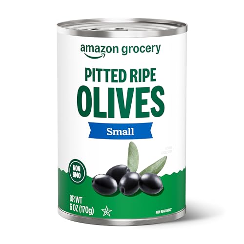 Amazon Grocery, Pitted Ripe Olives, Small, 6 Oz