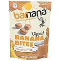 Barnana Organic Peanut Butter Dipped Chewy Banana Bites, 3.5 Ounce Bag