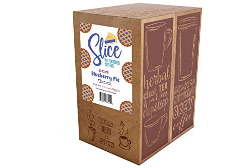 Slice Coffee Blueberry Flavored Coffee Pie for Keurig K Cup Brewers, Blueberry Pie, 40 Count