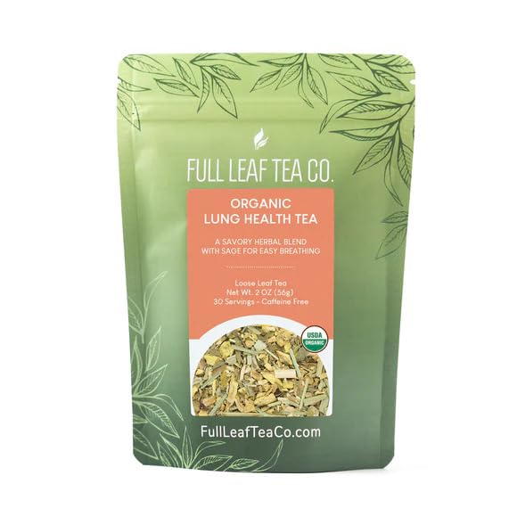 Organic Lung Health Loose Leaf Tea - 2oz Bag (Approx. 30 Servings) | Full Leaf Tea Co.