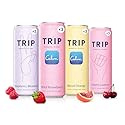 TRIP Lightly Sparkling Adaptogen Seltzer, Non-Alcoholic Mocktail with Magnesium, Ashwagandha, Lions Mane & L Theanine, No Added Sugar, Vegan, Citrus