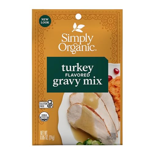 Simply Organic, Turkey Flavored Gravy Mix, 0.85 Oz
