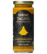 Mina Tagine Moroccan Chicken Simmer Sauce, 12 oz - Classic Ginger Saffron Made with Turmeric, Lemon & Olive Oil, Tagine Seasoning, Chicken Sauce