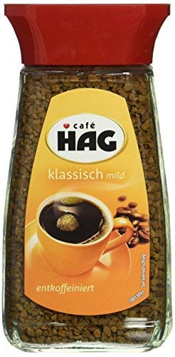 Cafe HAG Mild Classic DECAF coffee Glass Jar 100g /1 ct.