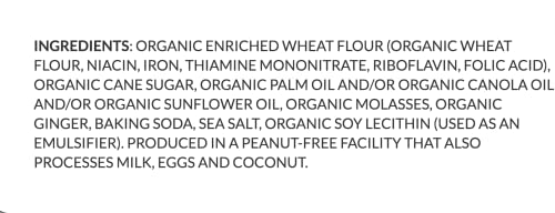 Mi-Del Cookies, Organic Ginger Snaps, 8 Ounce (Pack of 12)